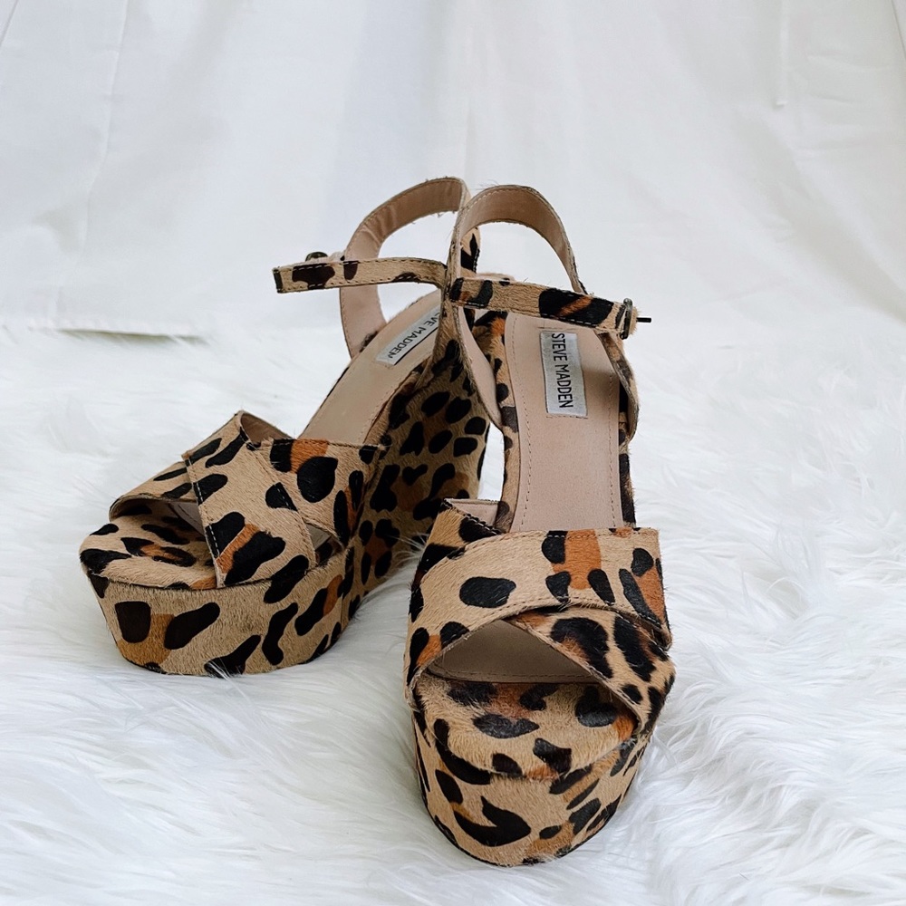 Steve Madden Leopard Print Wedges